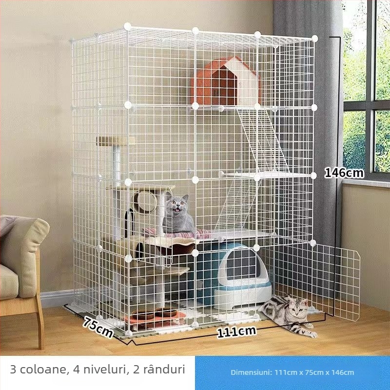 Cușcă de pisică din fier pentru interior — cuib/cușcă pentru animale de companie