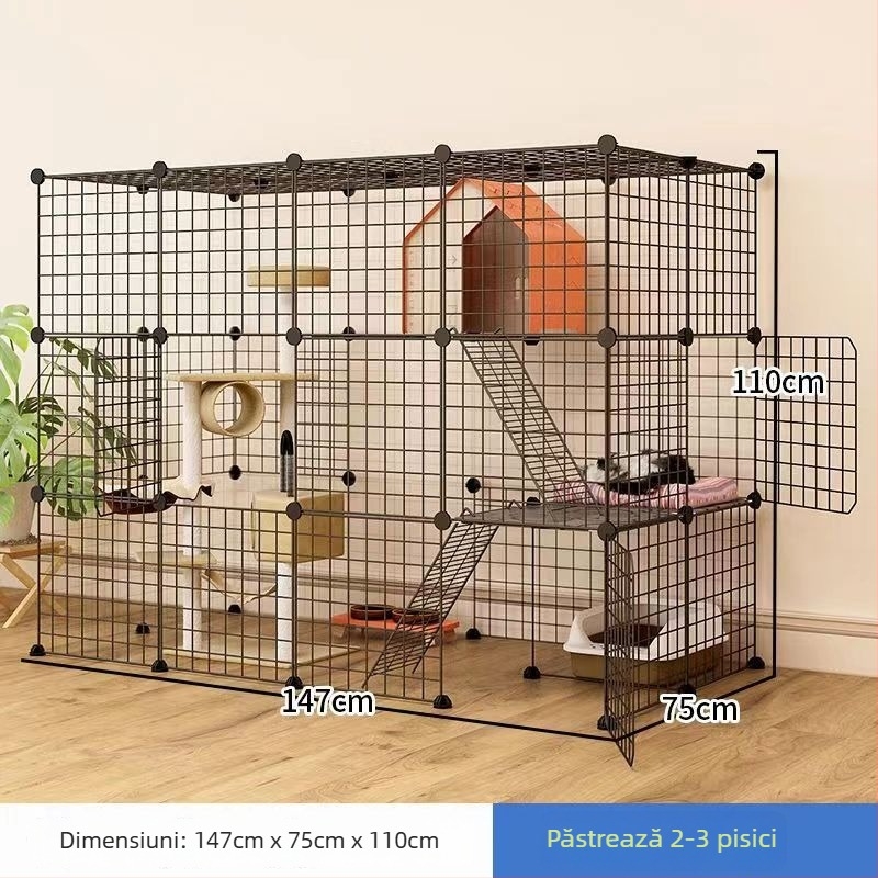 Cușcă de pisică din fier pentru interior — cuib/cușcă pentru animale de companie