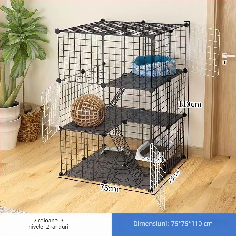 Cușcă de pisică din fier pentru interior — cuib/cușcă pentru animale de companie