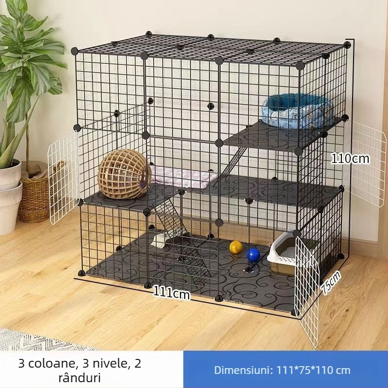 Cușcă de pisică din fier pentru interior — cuib/cușcă pentru animale de companie