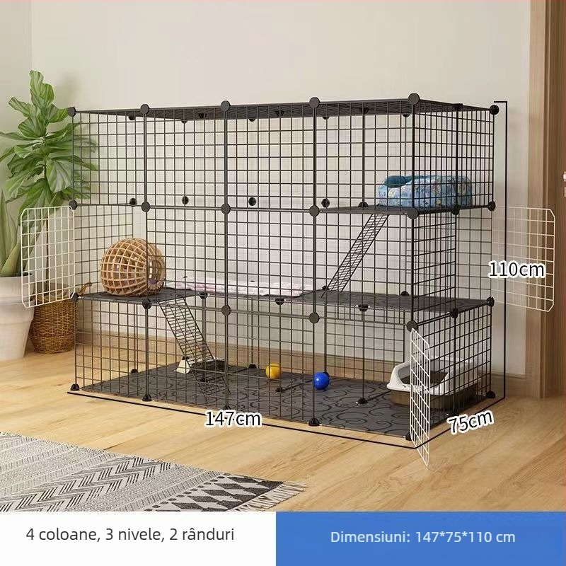 Cușcă de pisică din fier pentru interior — cuib/cușcă pentru animale de companie