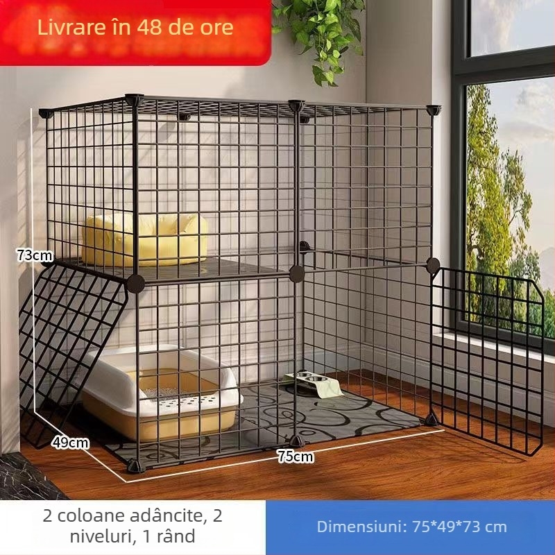 Cușcă de pisică din fier pentru interior — cuib/cușcă pentru animale de companie