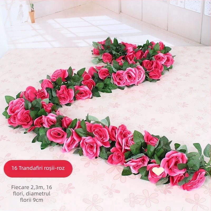 Capace decorative pentru țevi de aer condiționat, pentru ascunderea și înfrumusețarea conductelor de gaz, gaze naturale și apă, cu viță artificială înfășurată în jurul conductelor.