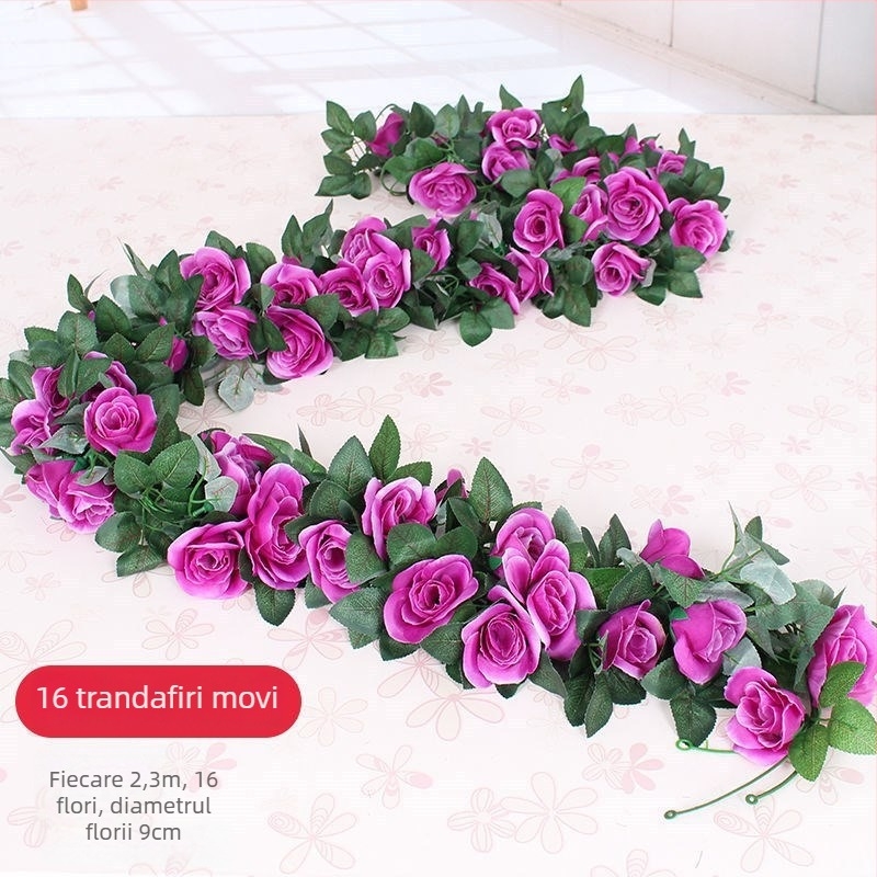 Capace decorative pentru țevi de aer condiționat, pentru ascunderea și înfrumusețarea conductelor de gaz, gaze naturale și apă, cu viță artificială înfășurată în jurul conductelor.
