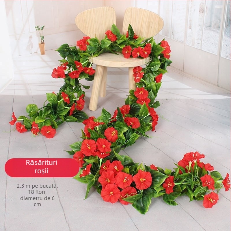 Capace decorative pentru țevi de aer condiționat, pentru ascunderea și înfrumusețarea conductelor de gaz, gaze naturale și apă, cu viță artificială înfășurată în jurul conductelor.