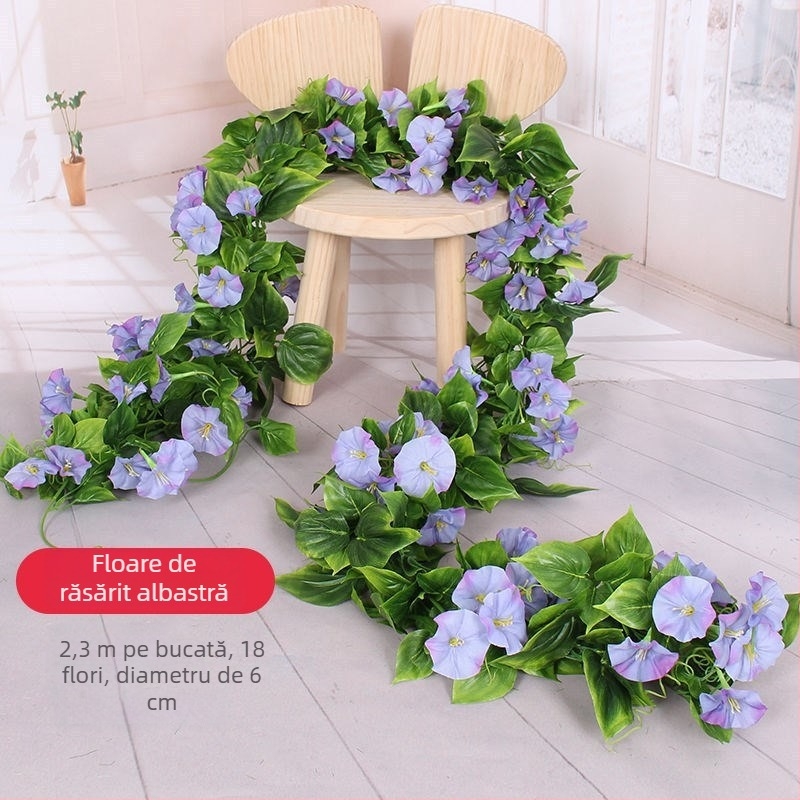 Capace decorative pentru țevi de aer condiționat, pentru ascunderea și înfrumusețarea conductelor de gaz, gaze naturale și apă, cu viță artificială înfășurată în jurul conductelor.