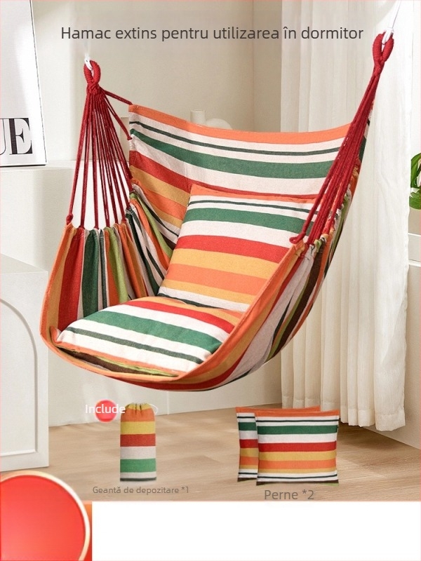 Hamac din pânză, fără suport, capacitate încărcare 150 kg, greutate 2 kg, personalizabil.