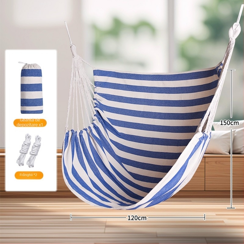 Hamac din pânză, fără suport, capacitate încărcare 150 kg, greutate 2 kg, personalizabil.