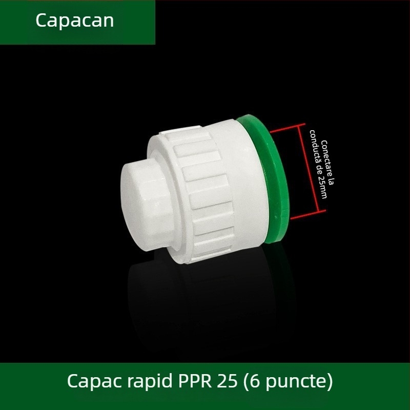 Fitingi inline PPR/PE cu debit mare, conectare rapidă, ventil globă și ventil cu bilă, model 003, grosime perete 3 mm, calitate superioară