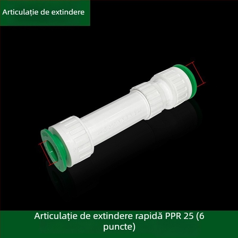 Fitingi inline PPR/PE cu debit mare, conectare rapidă, ventil globă și ventil cu bilă, model 003, grosime perete 3 mm, calitate superioară