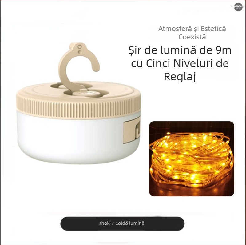 Jiadi Lampă LED pentru camping, impermeabilă, reîncărcabilă la 5V, 90×50 mm, întrerupător cu cheie