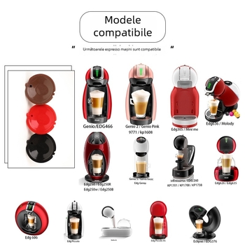 Carcasă pentru capsule de cafea - Compatibilă cu DolceGusto - Reîncărcabilă și reutilizabilă - Material PP - Stil modern minimalist