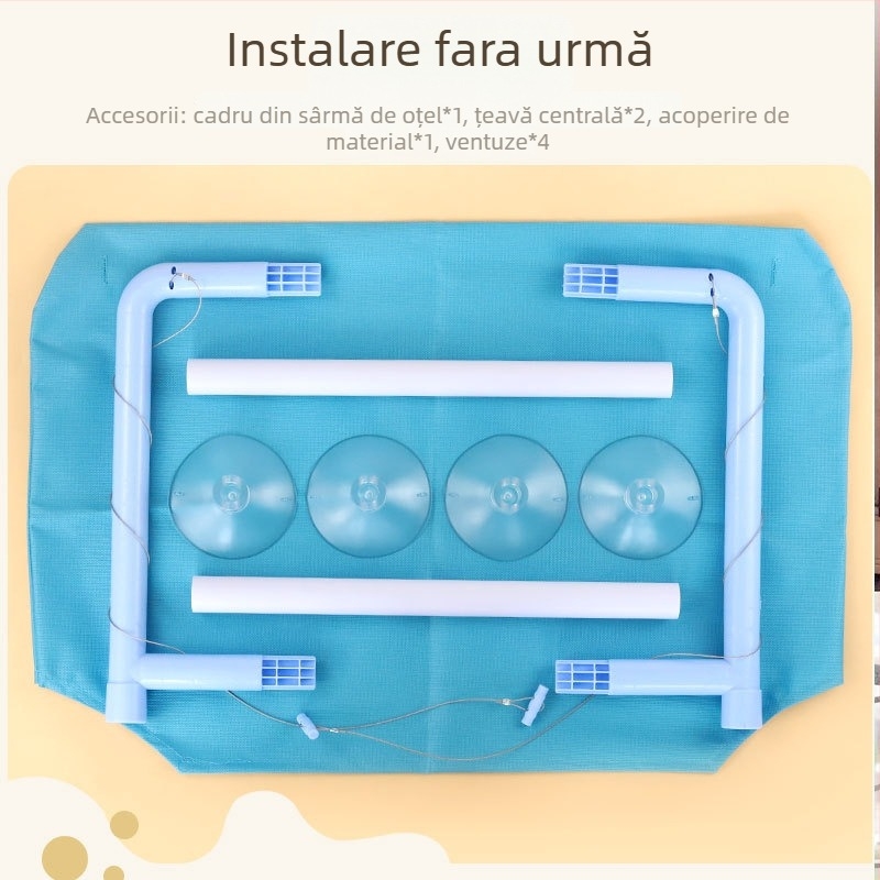 Hartley hamac pentru pisici – agățare cu ventuze, pliabil pe pragul ferestrei, cuib din material textil