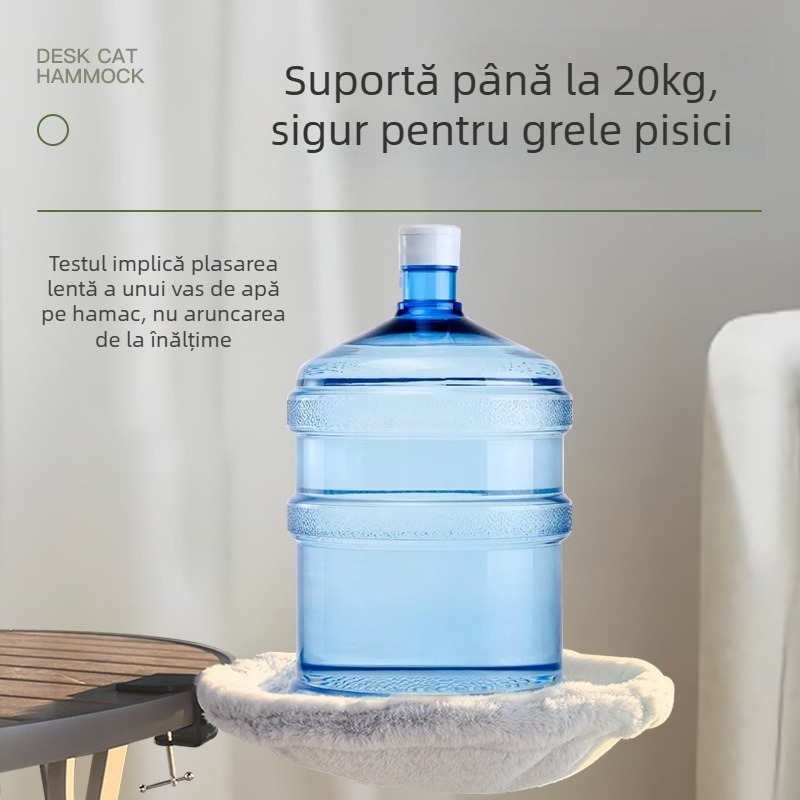 Le Xuan Hamac pentru pisici – reglabil, pluș imitatie iepure, cuib pentru pisici