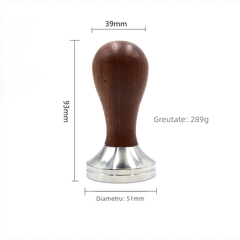 Tamper pentru cafea, oțel inoxidabil 304, 305 g, pentru uz casnic și cafenea, personalizare logo disponibil
