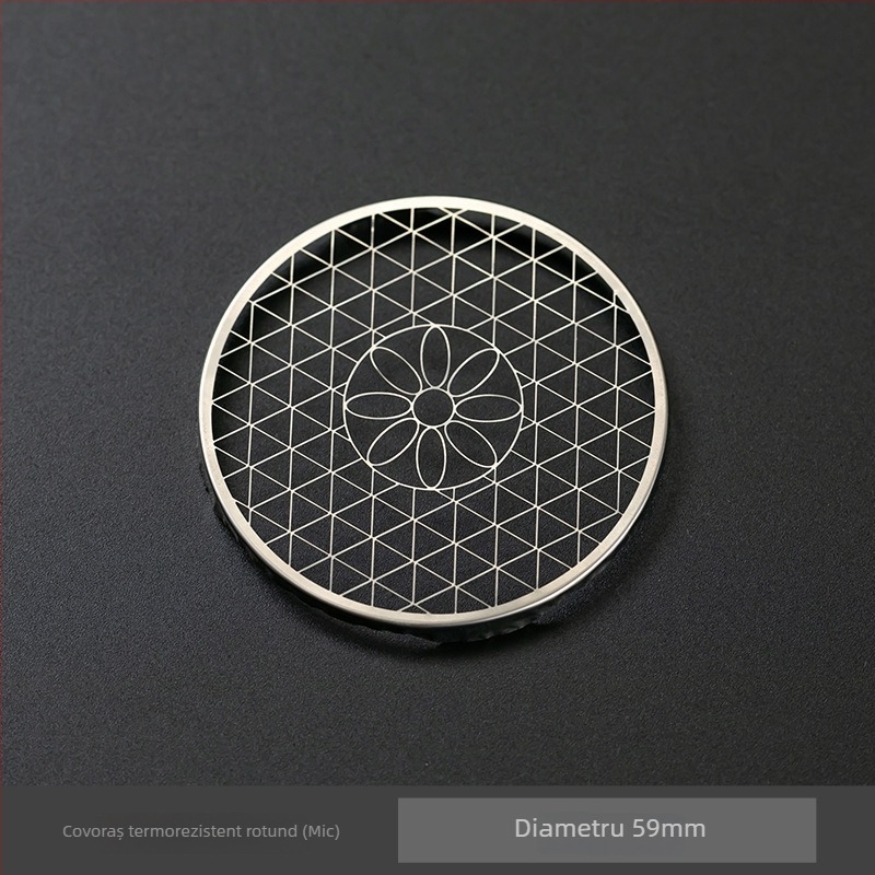 Aprinzător circular pentru tămâie, stil chinezesc, material Phoebe, suport din oțel inoxidabil cu plasă, producție semi-manuală și semi-mechanică