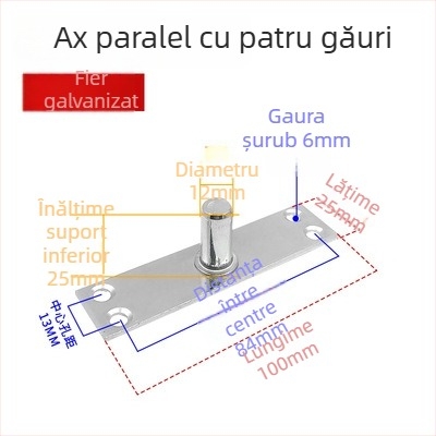 Set arc de podea pentru ușa din sticlă cu cadru: plăcuța superioară a arborelui, arbore fix, vârful superior tip T; Material: oțel inoxidabil 304/201 sau oțel galvanizat; Stil: modern minimalist