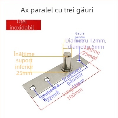 Set arc de podea pentru ușa din sticlă cu cadru: plăcuța superioară a arborelui, arbore fix, vârful superior tip T; Material: oțel inoxidabil 304/201 sau oțel galvanizat; Stil: modern minimalist
