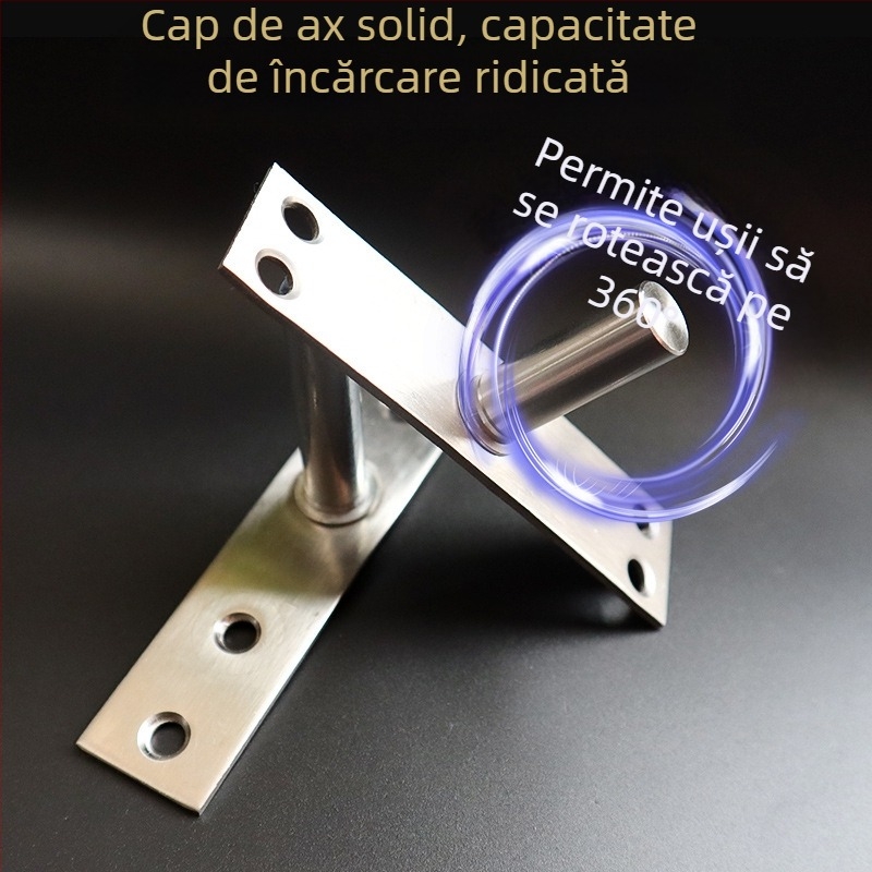 Set arc de podea pentru ușa din sticlă cu cadru: plăcuța superioară a arborelui, arbore fix, vârful superior tip T; Material: oțel inoxidabil 304/201 sau oțel galvanizat; Stil: modern minimalist