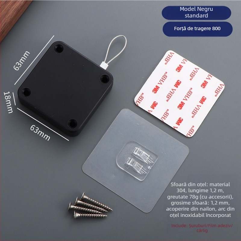 Închizător de ușă cu șnur — automat, din plastic, Zhujiang, design modern minimalist