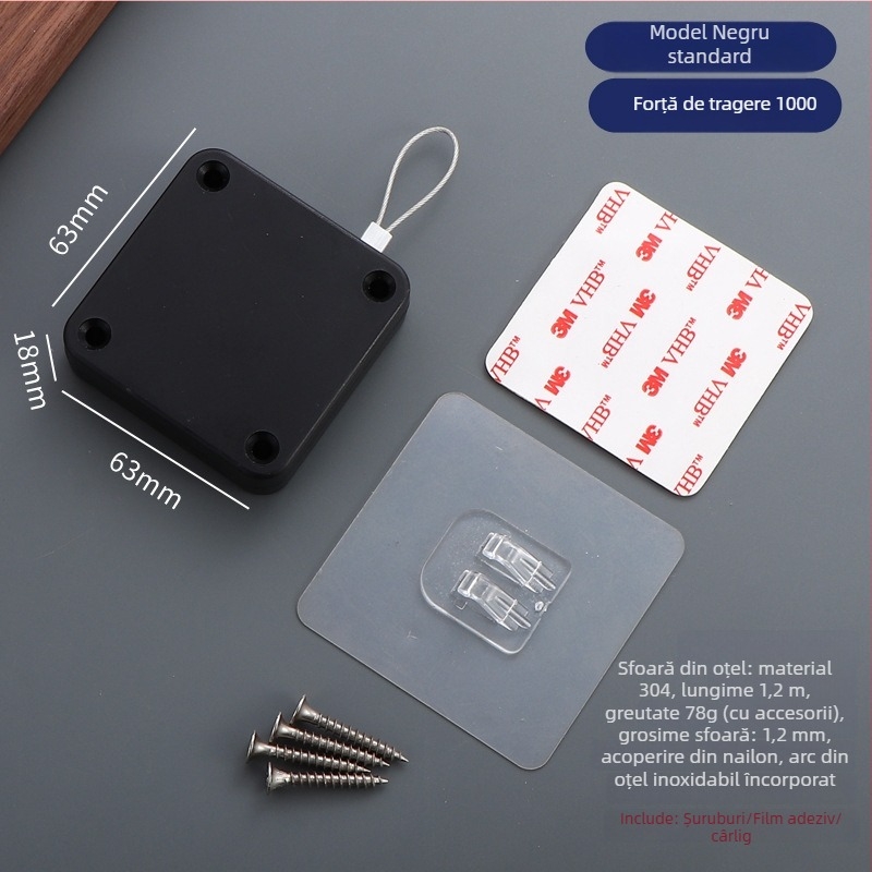 Închizător de ușă cu șnur — automat, din plastic, Zhujiang, design modern minimalist