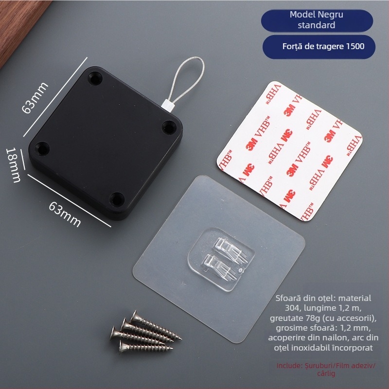 Închizător de ușă cu șnur — automat, din plastic, Zhujiang, design modern minimalist