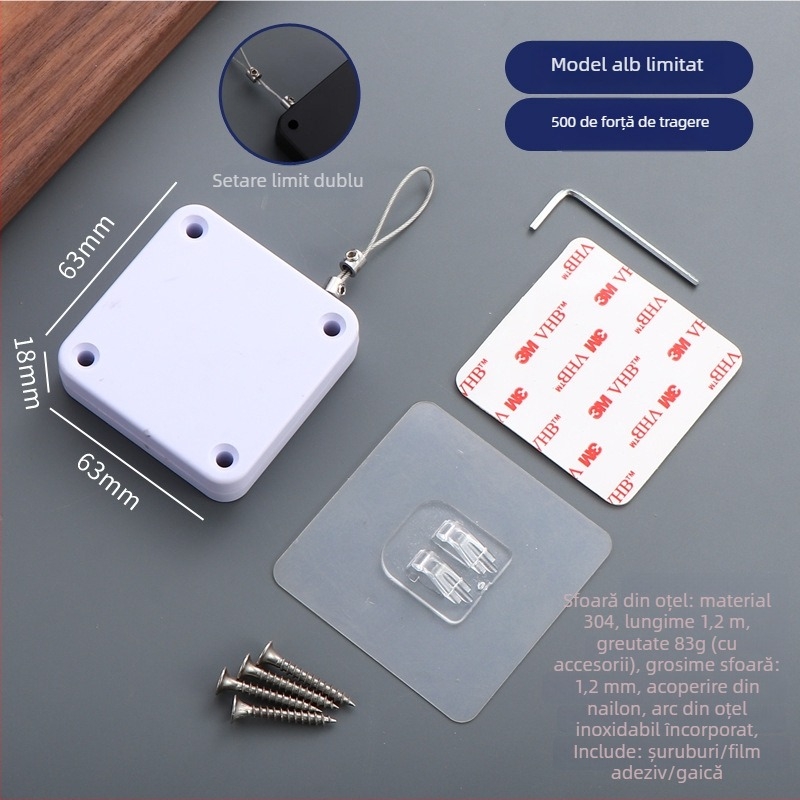 Închizător de ușă cu șnur — automat, din plastic, Zhujiang, design modern minimalist