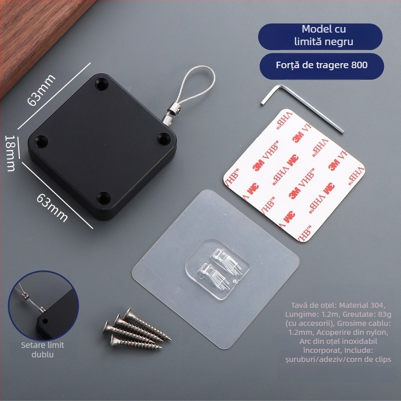 Închizător de ușă cu șnur — automat, din plastic, Zhujiang, design modern minimalist