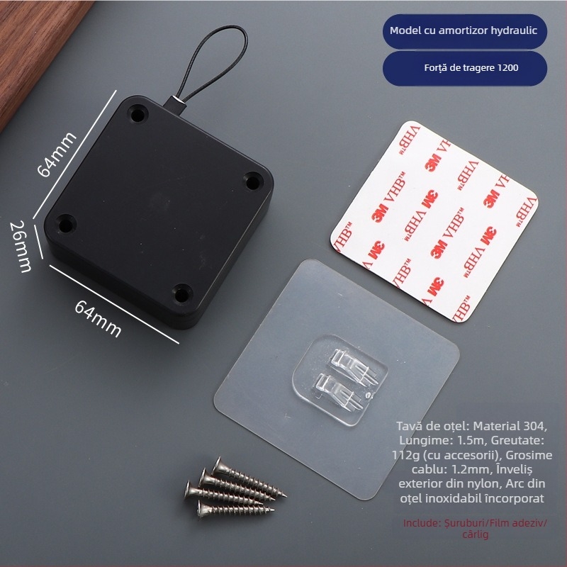 Închizător de ușă cu șnur — automat, din plastic, Zhujiang, design modern minimalist