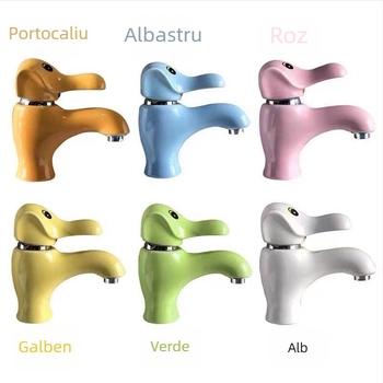 Robinet de chiuvetă cu apă caldă și rece, supapă cu disc ceramic, corp monobloc, deschidere cu cheie, certificare CE