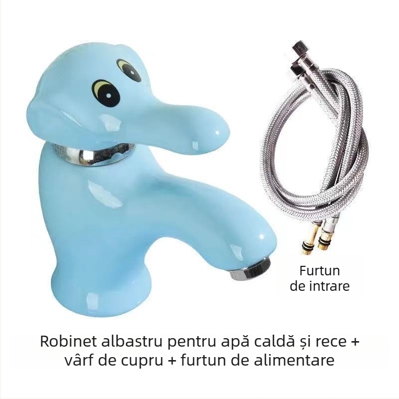 Robinet de chiuvetă cu apă caldă și rece, supapă cu disc ceramic, corp monobloc, deschidere cu cheie, certificare CE