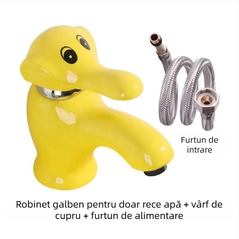 Robinet de chiuvetă cu apă caldă și rece, supapă cu disc ceramic, corp monobloc, deschidere cu cheie, certificare CE