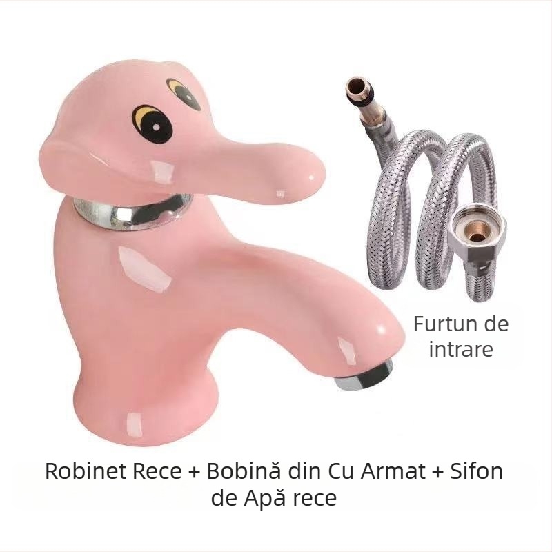 Robinet de chiuvetă cu apă caldă și rece, supapă cu disc ceramic, corp monobloc, deschidere cu cheie, certificare CE