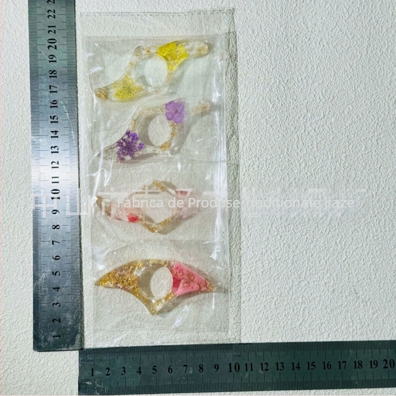 Jiaze – Presă pentru cărți cu flori uscate și suport de deget, din plastic, stil antic, model transparent, ambalaj de bază