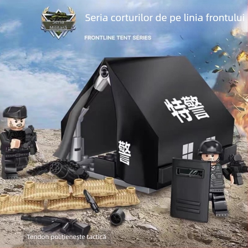 Set de blocuri militare cu mini-figuri ale trupelor speciale, ABS plastic, 50-100 bucăți, DIY