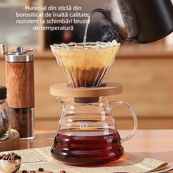 Set manual de râșniță de cafea pentru uz casnic și în aer liber – compact, stil minimalist, set complet
