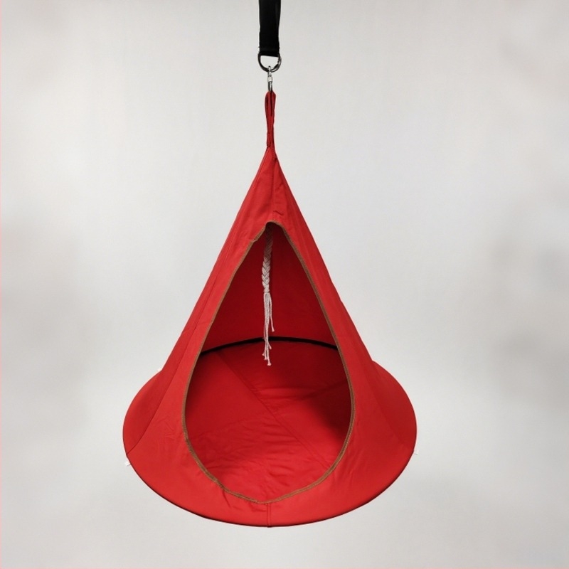 Hamac cu scaun suspendat din pânză Oxford, încărcare 100 kg, greutate 4 kg, marcă Doudou doudou