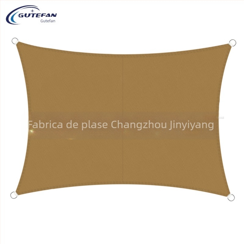 Țesătură de umbrire triunghiulară, poliester 160GSM, index de rezistență la apă 300, strat PU, fără montaj