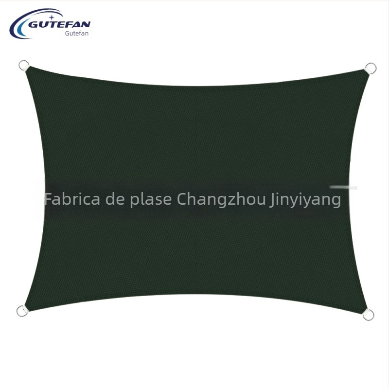 Țesătură de umbrire triunghiulară, poliester 160GSM, index de rezistență la apă 300, strat PU, fără montaj