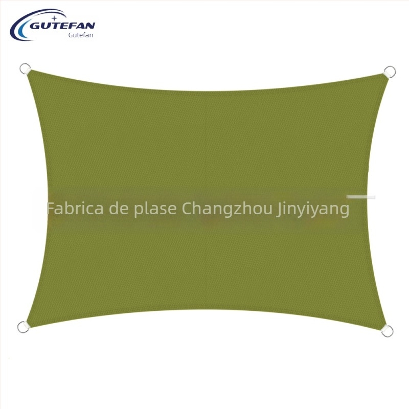 Țesătură de umbrire triunghiulară, poliester 160GSM, index de rezistență la apă 300, strat PU, fără montaj