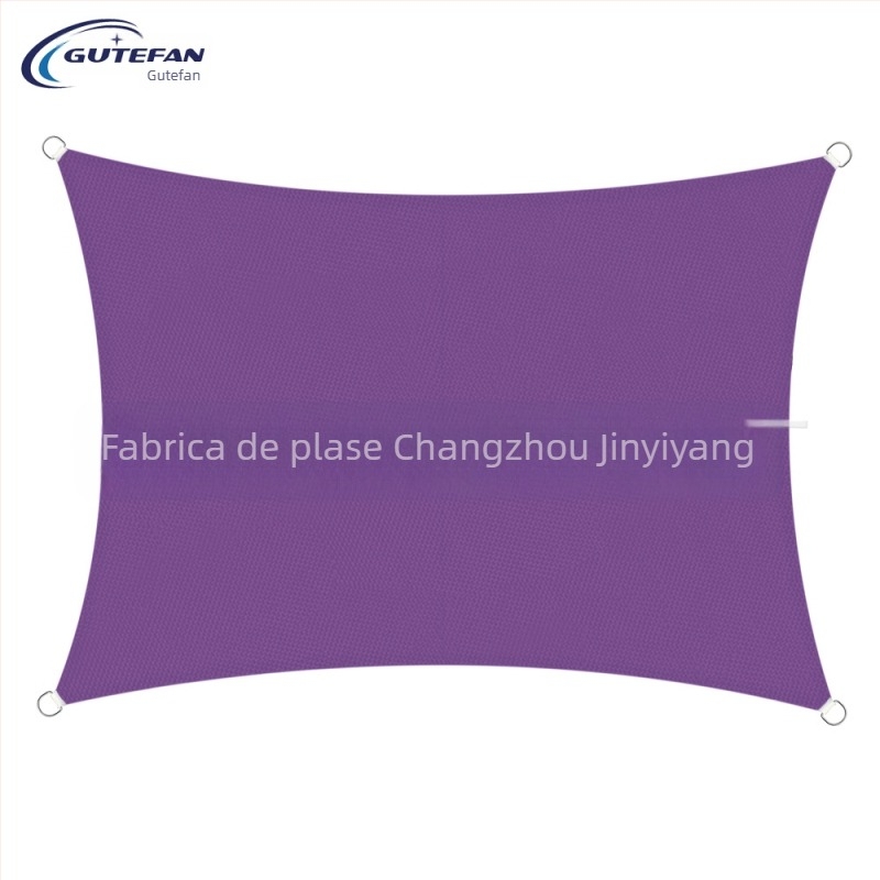 Țesătură de umbrire triunghiulară, poliester 160GSM, index de rezistență la apă 300, strat PU, fără montaj