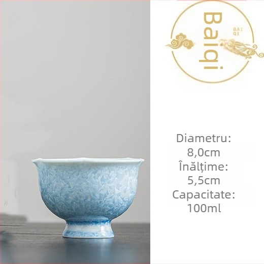 Ceasca de ceai Gongfu din porțelan, stil chinezesc, origine Fujian, pentru o singură porție, cadou de afaceri ideal