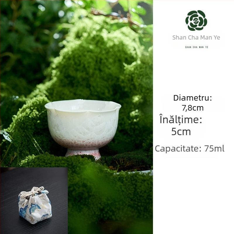 Ceasca de ceai Gongfu din porțelan, stil chinezesc, origine Fujian, pentru o singură porție, cadou de afaceri ideal