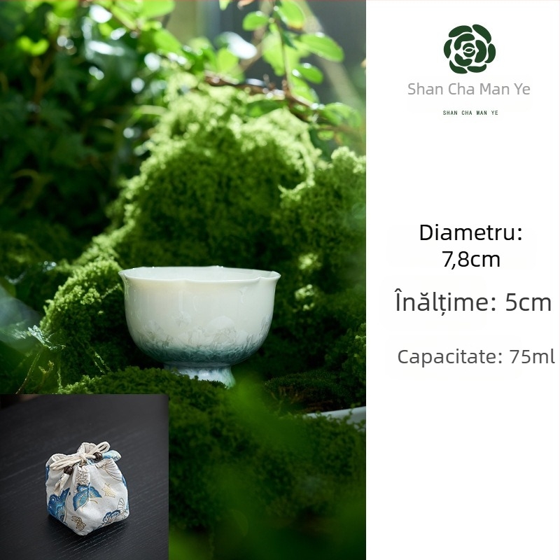 Ceasca de ceai Gongfu din porțelan, stil chinezesc, origine Fujian, pentru o singură porție, cadou de afaceri ideal