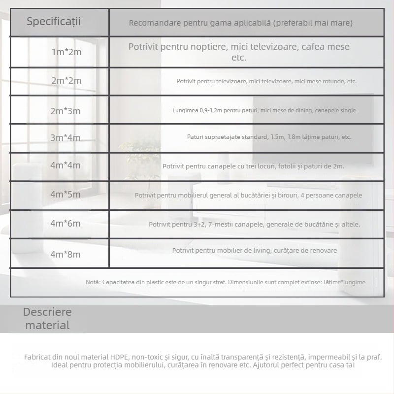 Material de protecție împotriva prafului pentru canapea și pat – Stil simplu și modern pentru living; Spațiu: living; Material: Alt