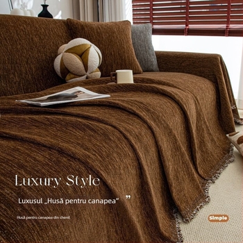 Husă pentru canapea pentru trei locuri, poliester, Nantong Nitros, stil minimalist, husă de praf