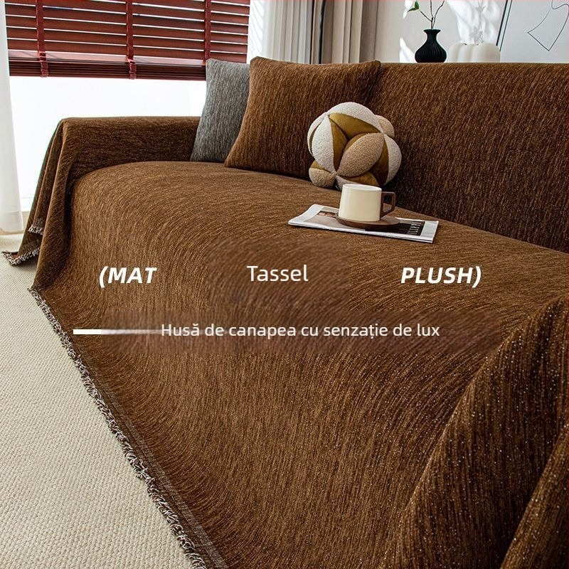 Husă pentru canapea pentru trei locuri, poliester, Nantong Nitros, stil minimalist, husă de praf