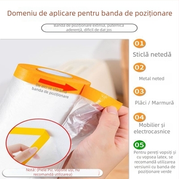 Capac de praf PE de unică folosință pentru dulap, canapea și pat – protecție adezivă pentru mobilier, stil simplu modern, model WS878565262654, pentru living