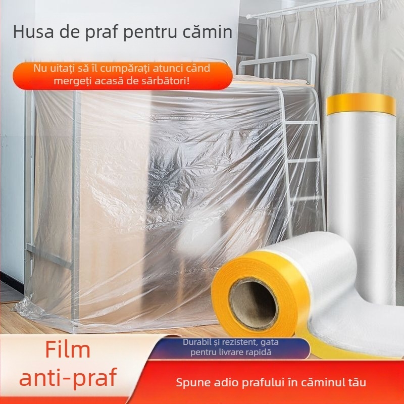 Capac de praf PE de unică folosință pentru dulap, canapea și pat – protecție adezivă pentru mobilier, stil simplu modern, model WS878565262654, pentru living