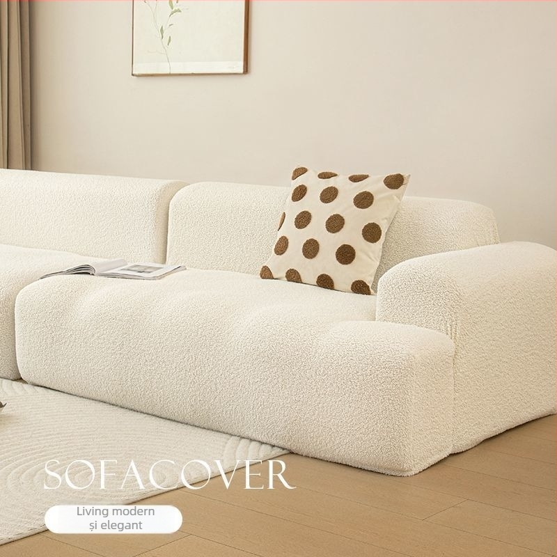 Husă de canapea pentru colțar, din poliester, culoare solidă, stil minimalist modern